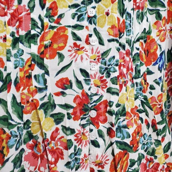 Intro Button Front Blouse Floral Tunic ¾ sleeves Size Small S - Picture 5 of 7